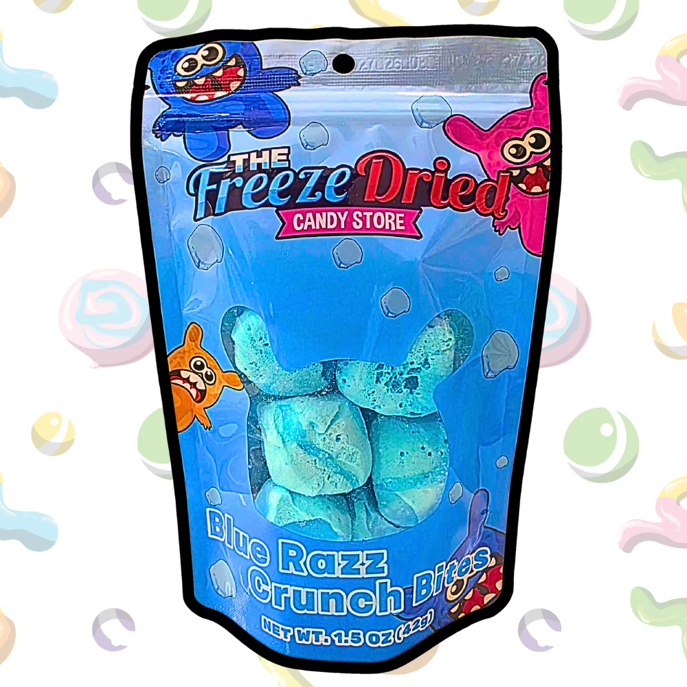 Blue Raz Crunch Bites x12 Bags MEGA BUNDLE - Crunchy Melt In Your Mouth - The Freeze Dried Candy Store - Freeze Dried Candy - Image 2