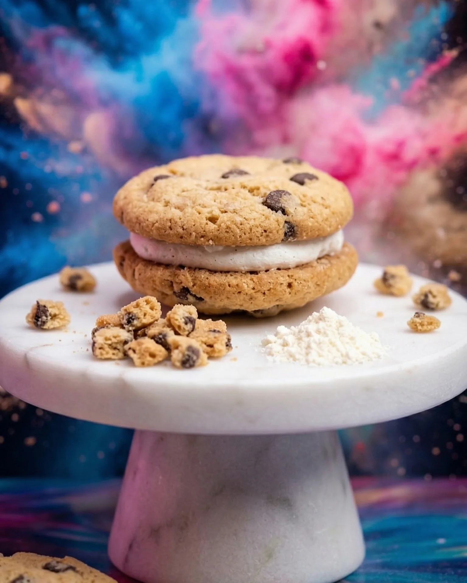 Chocolate Chip Sandwich Bites - Crunchy Cream filled Cookie Bites - Freeze Dried - Image 2